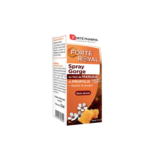 Achetez notre Spray Gorge au miel de manuka et propolis