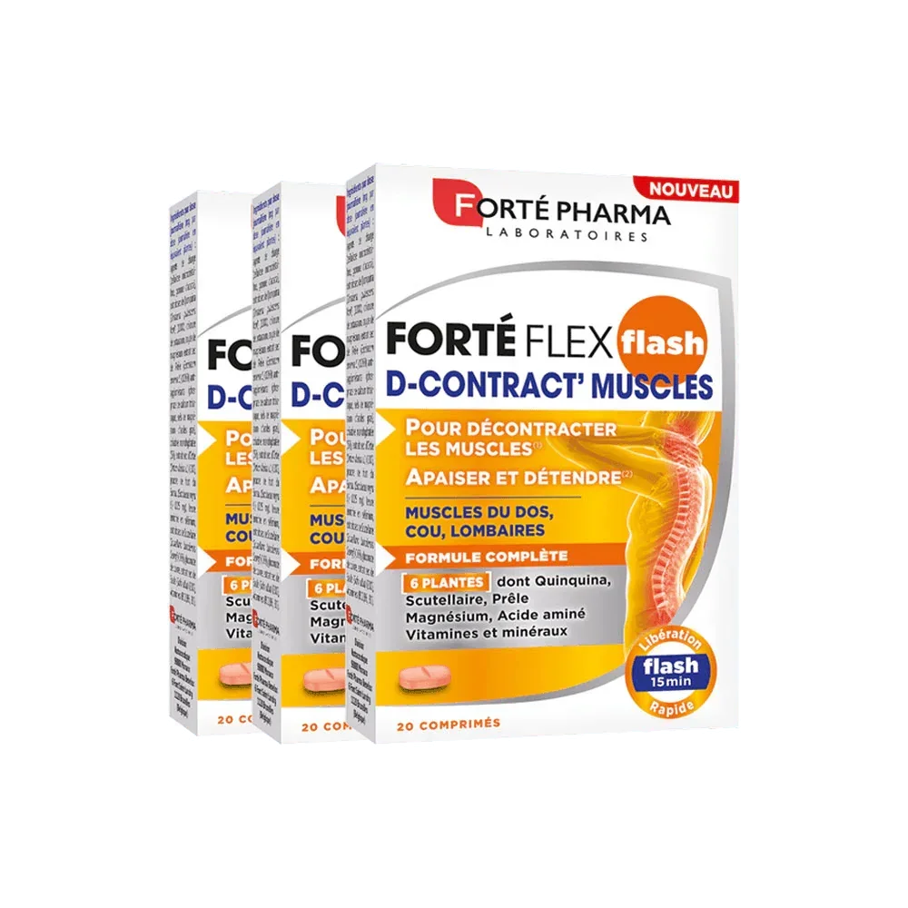 Lot de 3 Forté Flex Flash D-Contract' Muscles - Forté Pharma - Lot de 3 Forté Flex Flash D-Contract' Muscles - Default Title