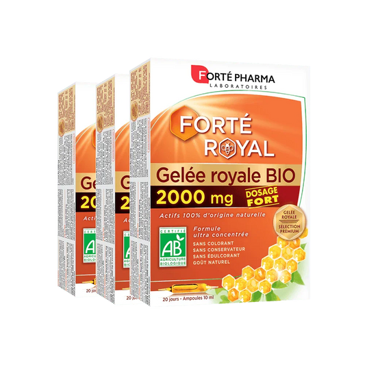 Lot de 3 Forté Royal Gelée Royale BIO 2000mg - Forté Pharma - Lot de 3 Forté Royal Gelée Royale BIO 2000mg - Default Title
