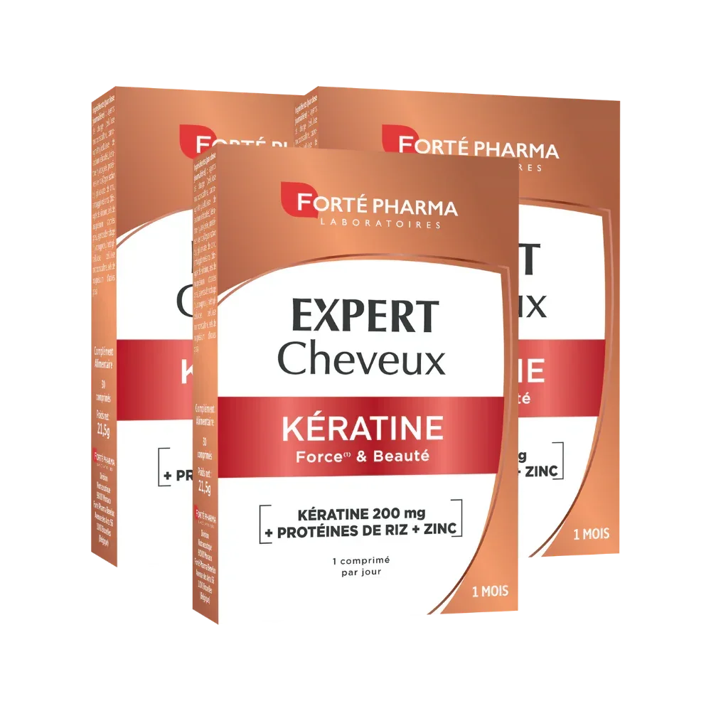Lot de 3 Expert Cheveux Kératine