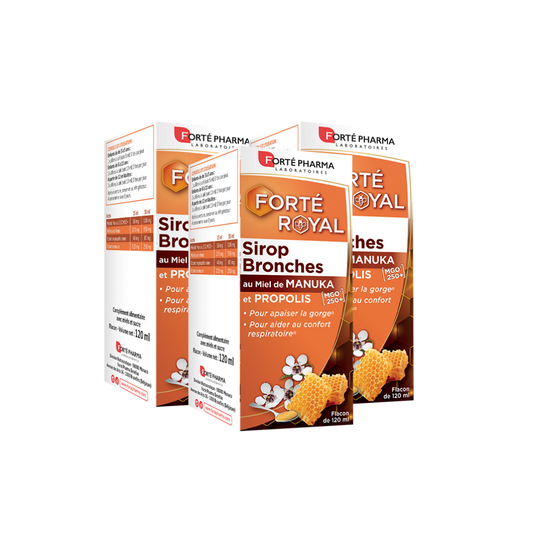 Lot de 3 Forté Royal Sirop Bronche Manuka Propolis