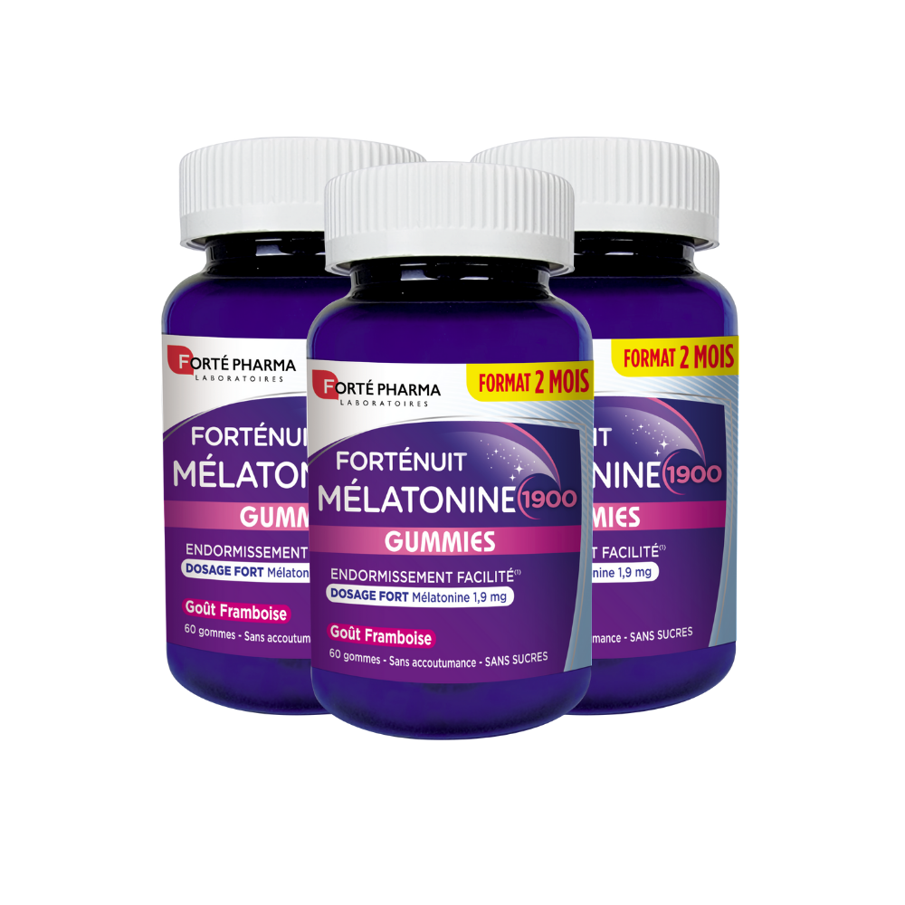 Lot de 3 FortéNuit Mélatonine 1900 Gummies
