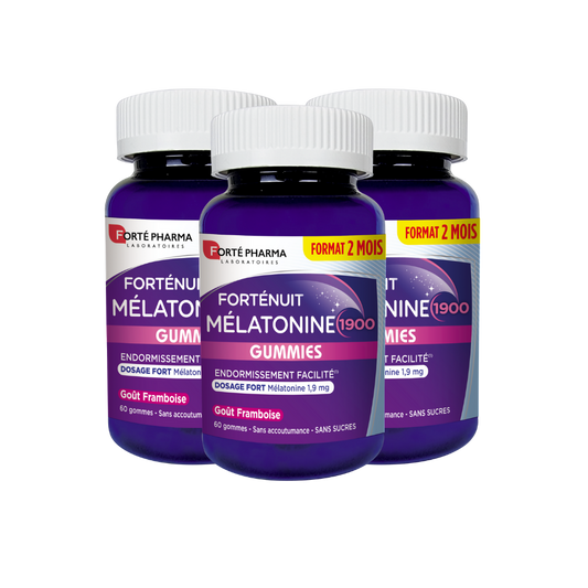 Lot de 3 FortéNuit Mélatonine 1900 Gummies