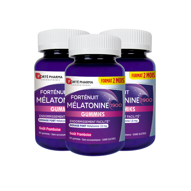 Lot de 3 FortéNuit Mélatonine 1900 Gummies