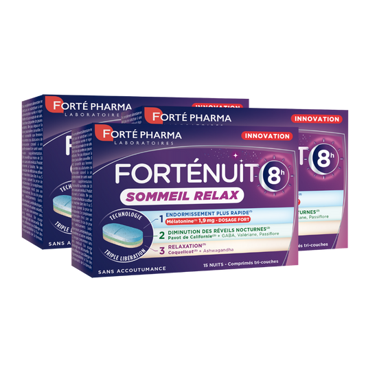 Lot de 3 FortéNuit 8h Sommeil Relax