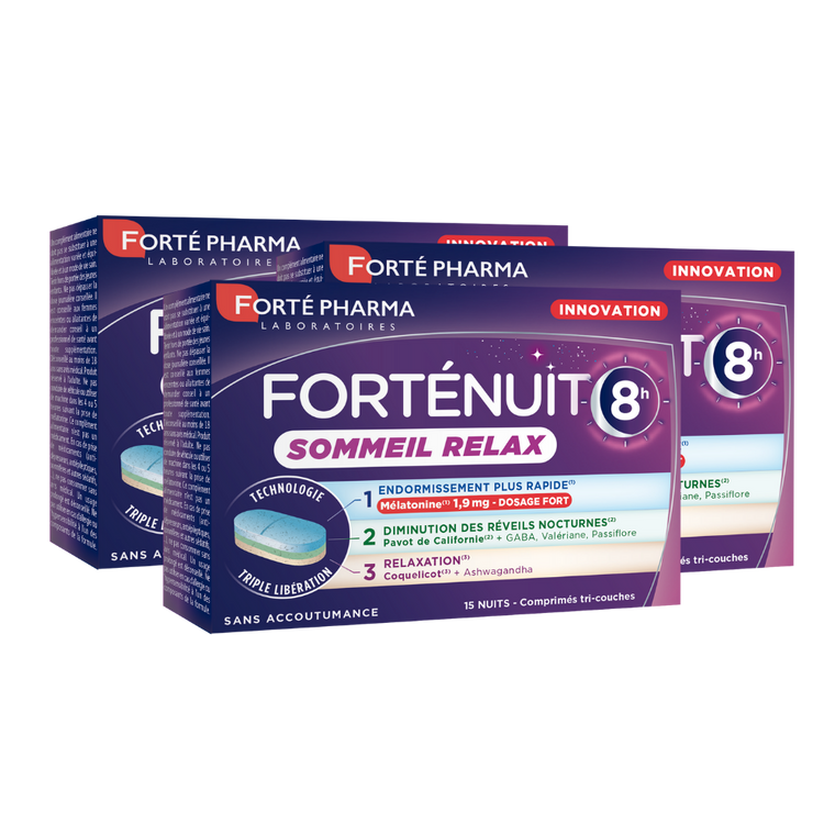 Lot de 3 FortéNuit 8h Sommeil Relax