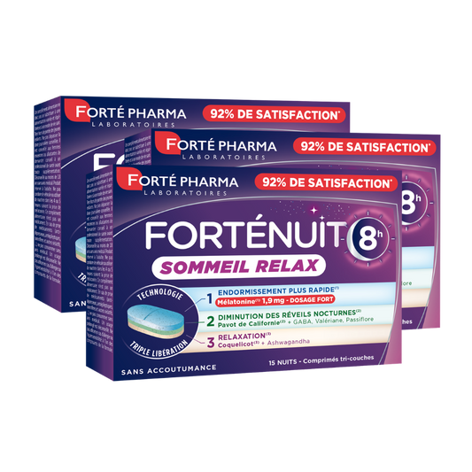 Lot de 3 FortéNuit 8h Sommeil Relax
