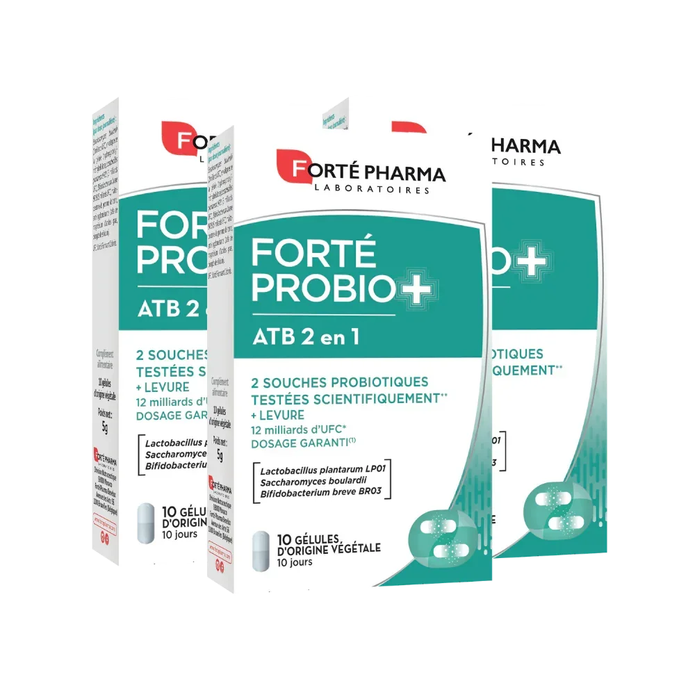 Lot de 3 FortéProbio+ ATB Forté Pharma probiotiques