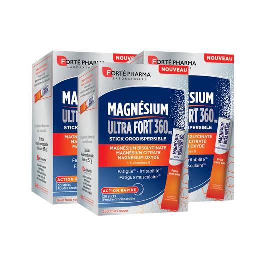Lot de 3 Magnésium Ultra Fort 360 mg