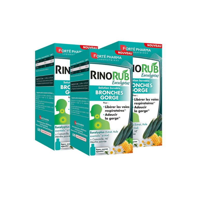 Lot de 3 Rinorub NAC solution buvable