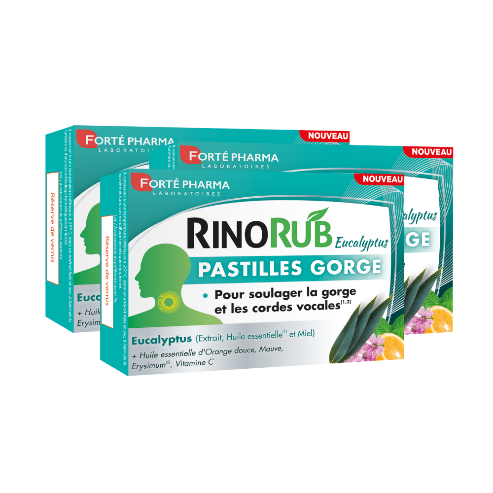 Lot de 3 RinoRub Pastilles Gorge