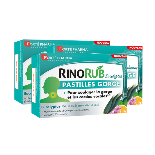 Lot de 3 RinoRub Pastilles Gorge