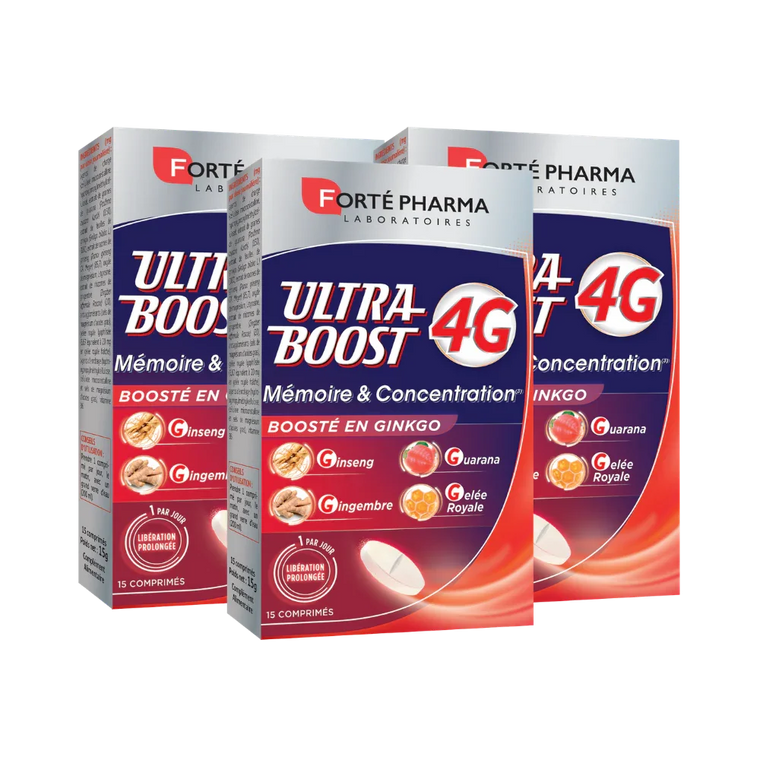 Lot de 3 UltraBoost 4G Mémoire & Concentration