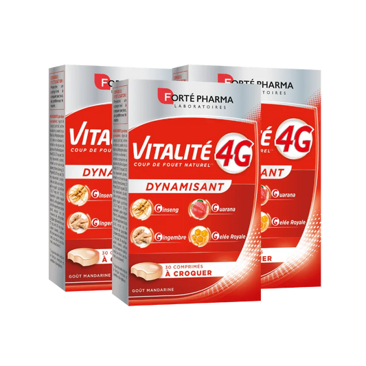 Lot de 3 Vitalité 4G Dynamisant comprimés à croquer
