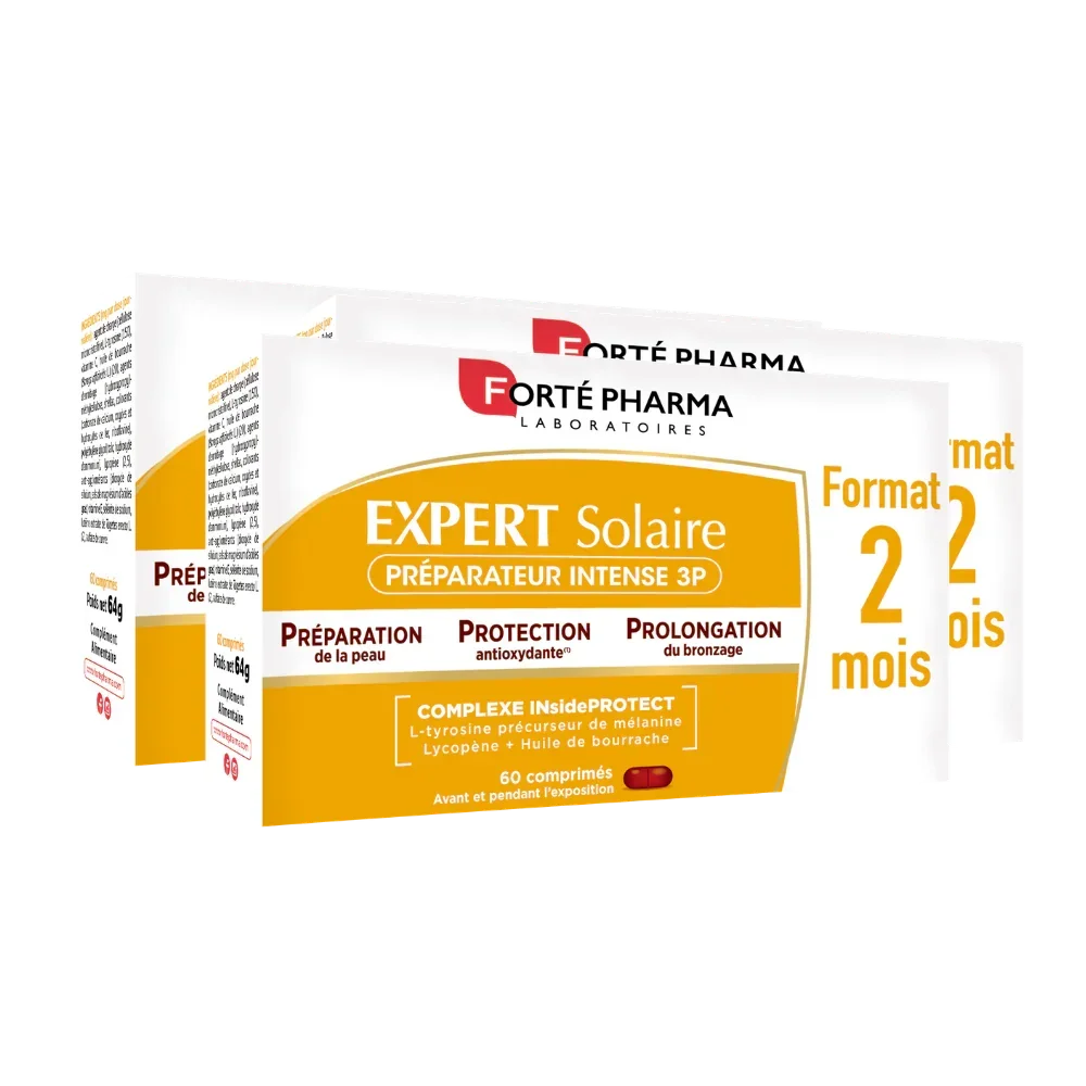 Lot de 3 expert solaire préparateur intense 3P Forté Pharma