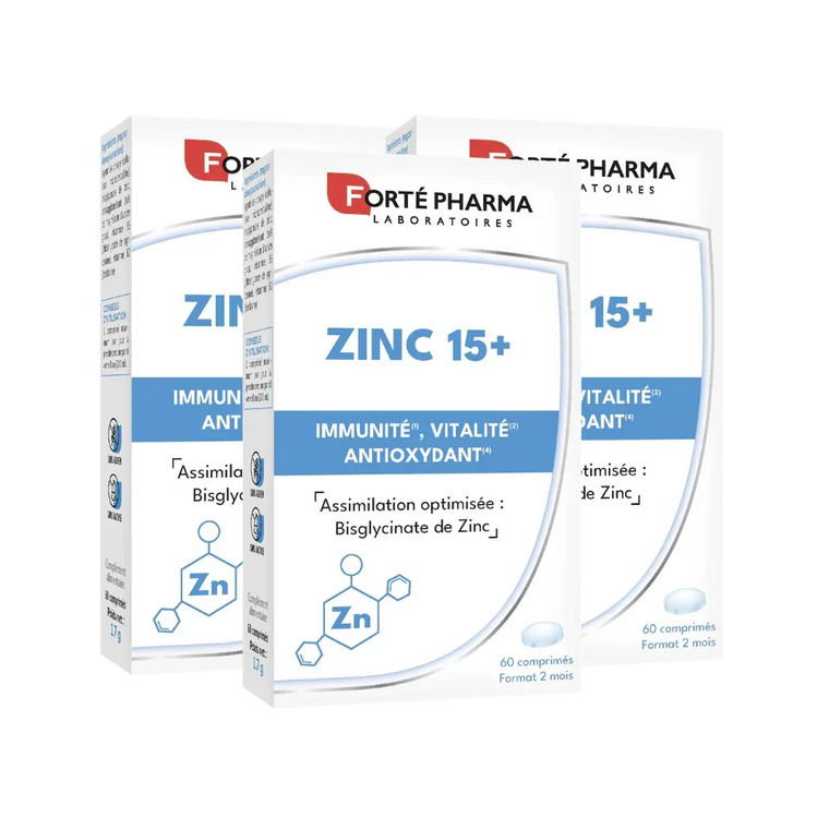Lot de 3 Zinc 15+ Forté Pharma