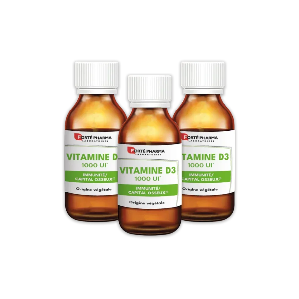 Lot de 3 Vitamine D3 Immunité Capital osseux Forté Pharma
