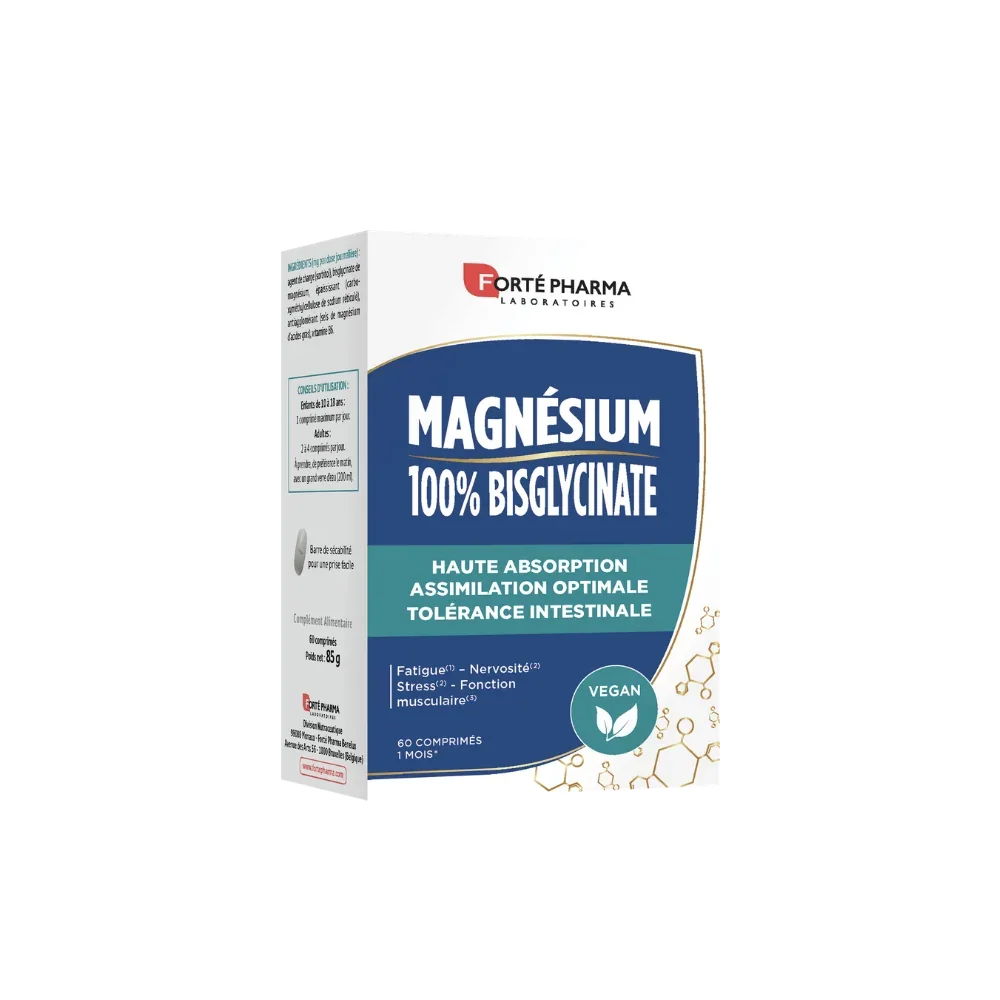 Magnésium 100% Bisglycinate haute absorption