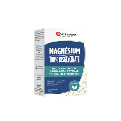 Magnésium 100% Bisglycinate haute absorption