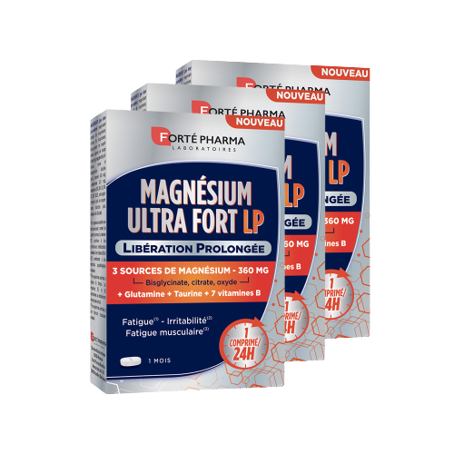 Acheter notre lot de 3 Magnesium Ultra Fort pour lutter contre la fatigue et l'irritabilité