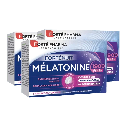 Lot de 3 Mélatonine 1900 Flash - Forté Pharma - Lot de 3 Mélatonine 1900 Flash - Default Title