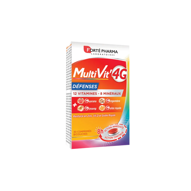 MultiVit'4G Défenses - Forté Pharma - MultiVit'4G Défenses - 30 comprimés