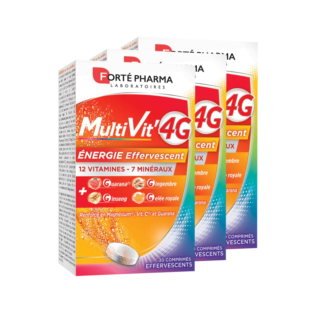 MultiVit'4G Energie effervescent lot de 3