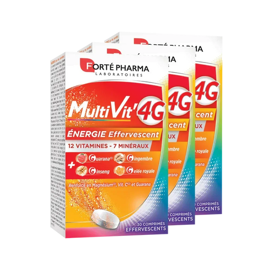 Lot de 3 MultiVit'4G Energie effervescent - Forté Pharma - Lot de 3 MultiVit'4G Energie effervescent - Default Title