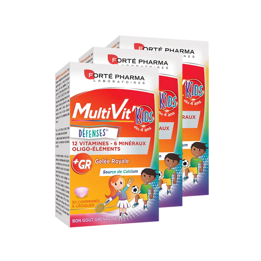Lot de 3 MultiVit'Kids 60 comprimés - Forté Pharma - Lot de 3 MultiVit'Kids 60 comprimés - Default Title