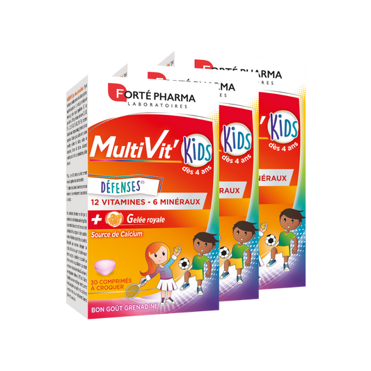 Lot de 3 MultiVit'Kids 60 comprimés - Forté Pharma 