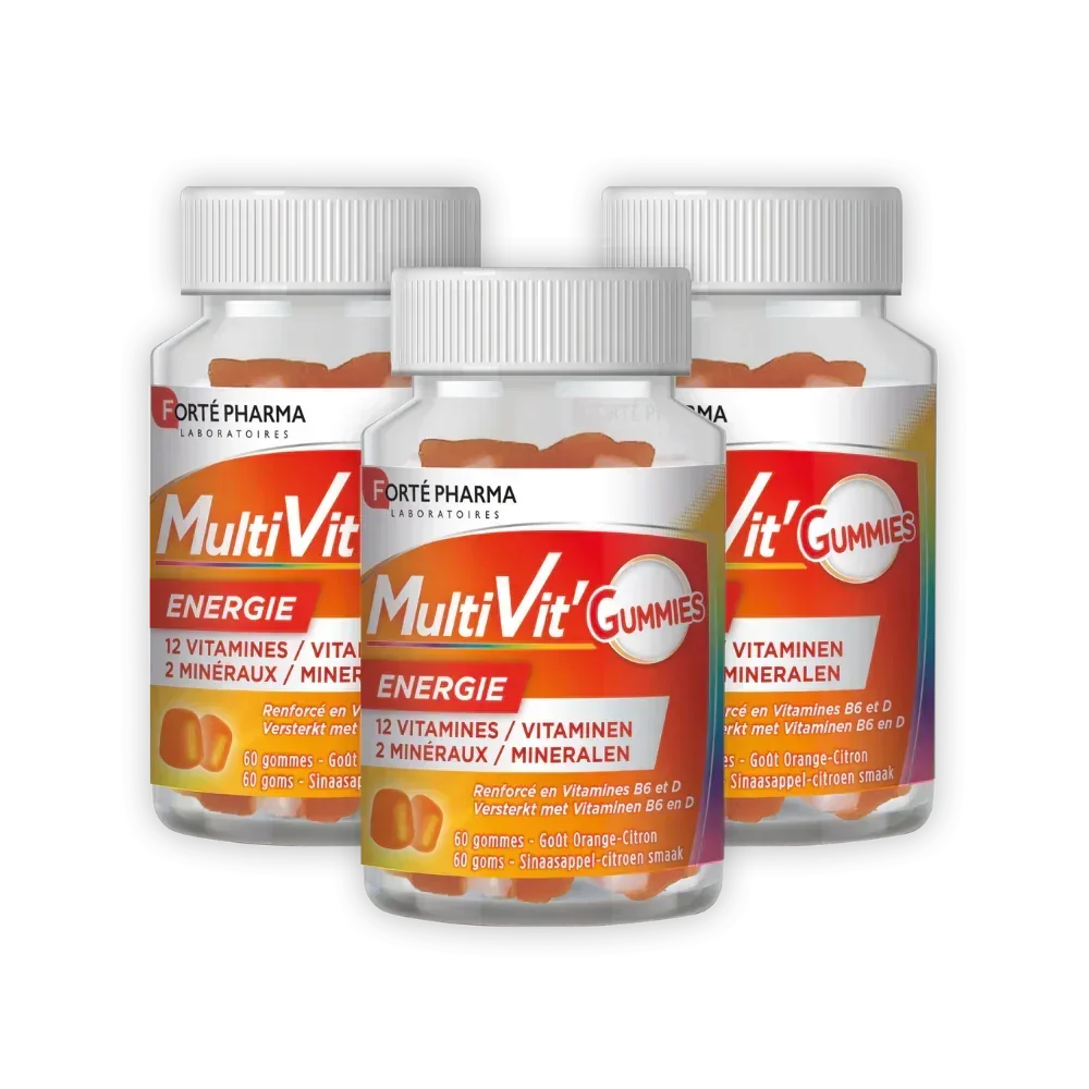Lot de 3 Multivit'Gummies Energie - Forté Pharma - Lot de 3 Multivit'Gummies Energie - Default Title