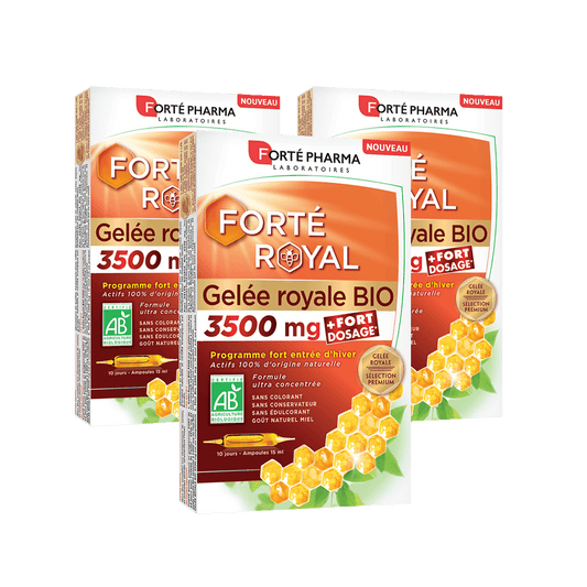 Lot de 3 Forté Royal Gelée Royale BIO 3500 mg - Forté Pharma