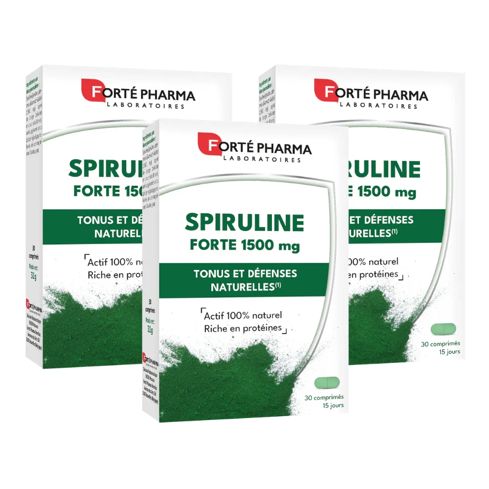Lot de 3 Spiruline Forte 1500 - Forté Pharma - Lot de 3 Spiruline Forte 1500 - Default Title