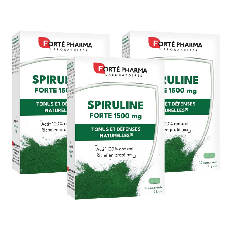 Lot de 3 Spiruline Forte 1500 - Forté Pharma - Lot de 3 Spiruline Forte 1500 - Default Title