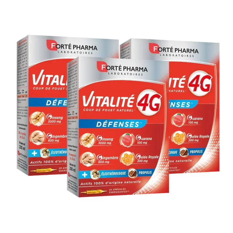 Lot de 3 Vitalité 4G Défenses - Forté Pharma - Lot de 3 Vitalité 4G Défenses - Default Title