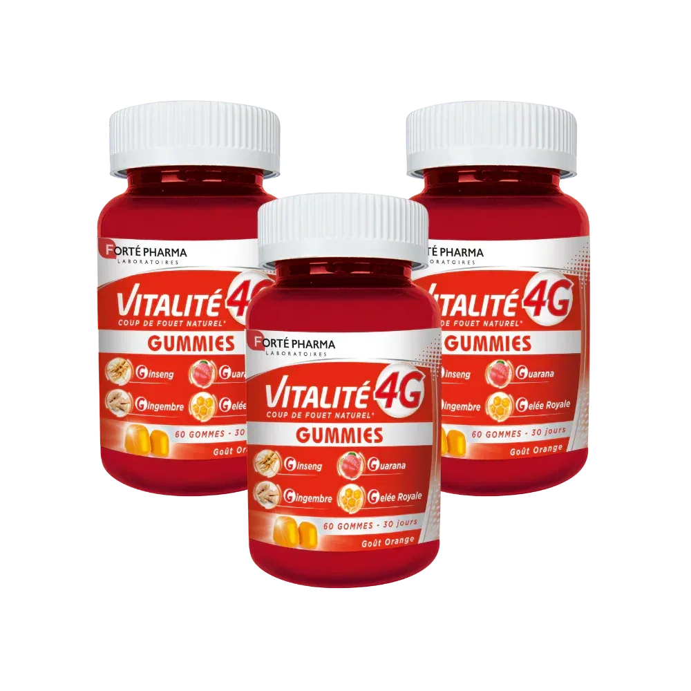 Lot de 3 Vitalité 4G Gummies - Forté Pharma - Lot de 3 Vitalité 4G Gummies - Default Title