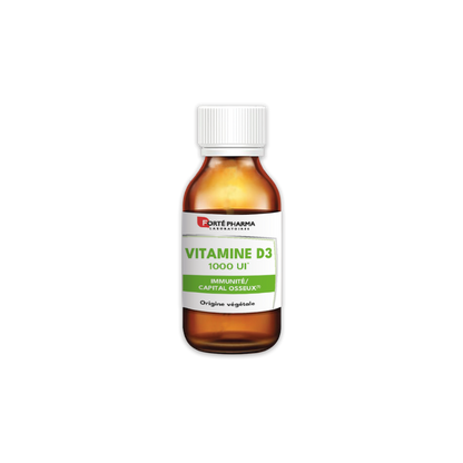 Vitamine D3 1000 UI Immunité Capital osseux d'origine végétale