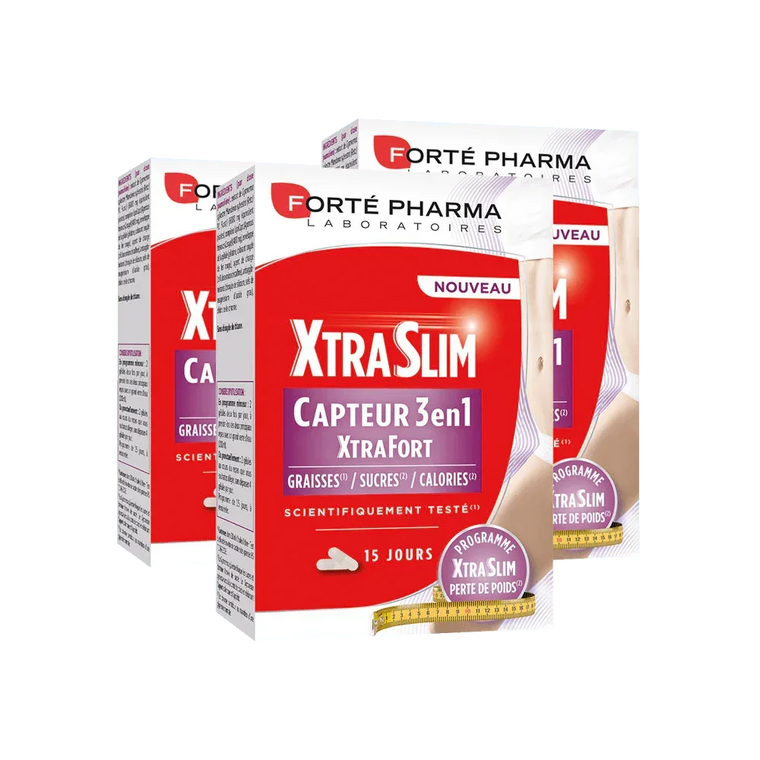 Lot de 3 XtraSlim Capteur 3 en 1 - Forté Pharma - Lot de 3 XtraSlim Capteur 3 en 1 - Default Title