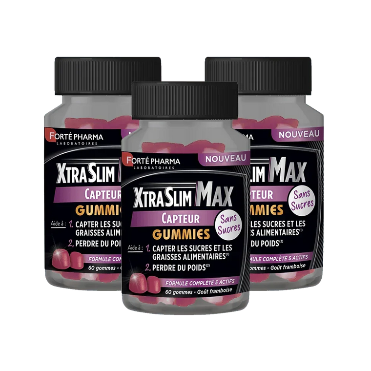 Lot de 3 XtraSlim Max Capteur Gummies - Forté Pharma - Lot de 3 XtraSlim Max Capteur Gummies - Default Title