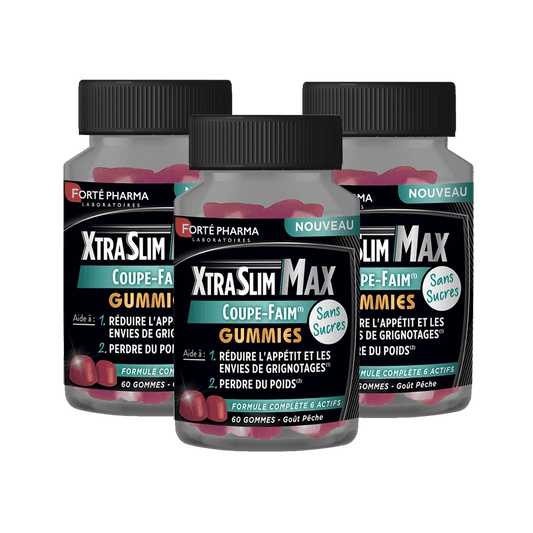 Lot de 3 XtraSlim Max Coupe-Faim Gummies - Forté Pharma