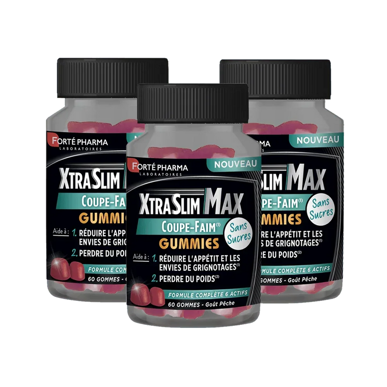 Lot de 3 XtraSlim Max Coupe-Faim Gummies - Forté Pharma - Lot de 3 XtraSlim Max Coupe-Faim Gummies - Default Title