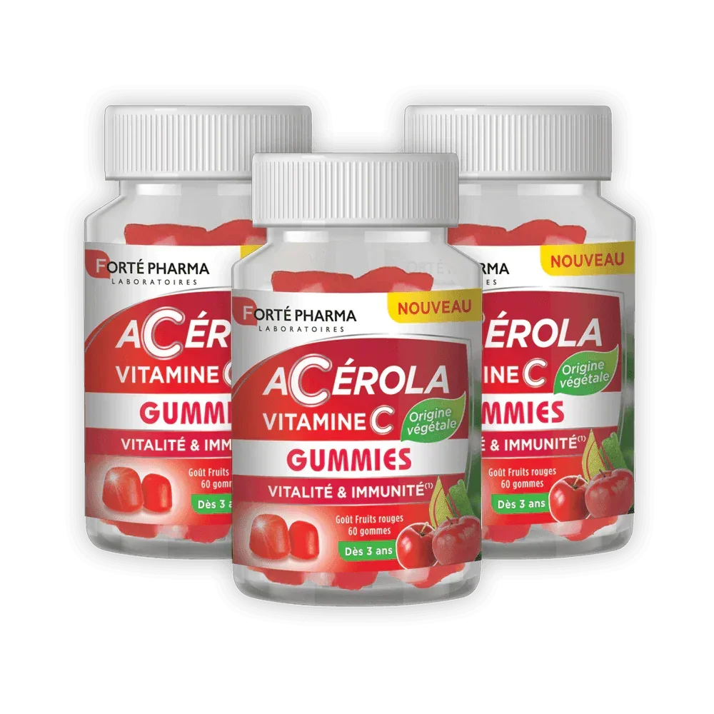Lot de 3 Acérola Gummies - Forté Pharma - Lot de 3 Acérola Gummies - Default Title