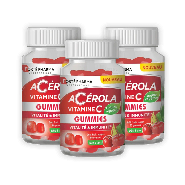 Lot de 3 Acérola Gummies - Forté Pharma - Lot de 3 Acérola Gummies - Default Title
