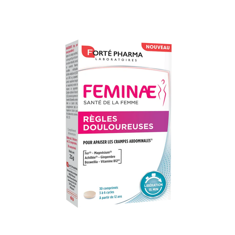 Feminae Règles douloureuses pour apaiser les crampes abdominales Forté Pharma