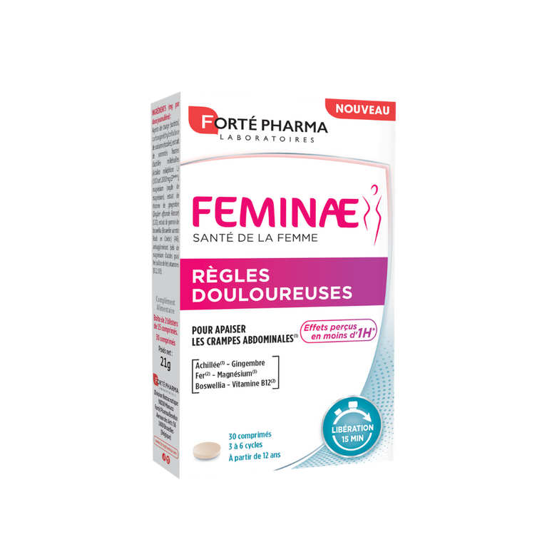 Feminae Règles douloureuses pour apaiser les crampes abdominales Forté Pharma