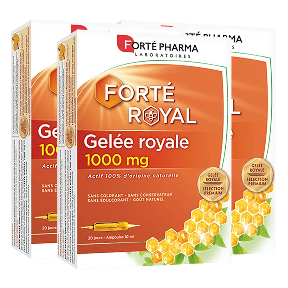 Lot de 3 Forté Royal Gelée Royale 1000 mg - Forté Pharma - Lot de 3 Forté Royal Gelée Royale 1000 mg - Default Title