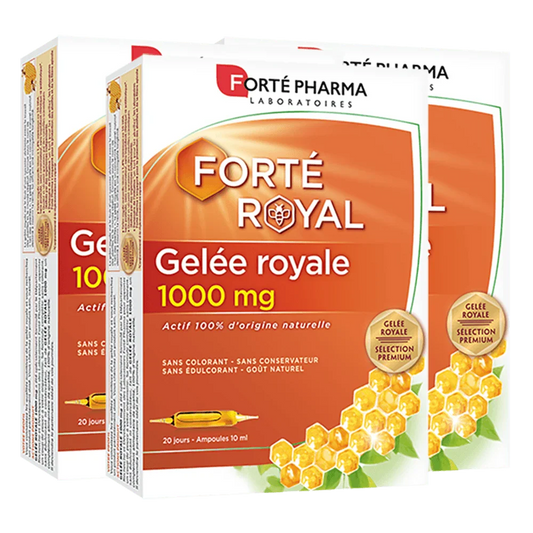 Lot de 3 Forté Royal Gelée Royale 1000 mg - Forté Pharma - Lot de 3 Forté Royal Gelée Royale 1000 mg - Default Title