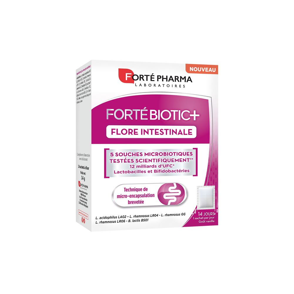 Acheter fortébiotic + flore intestinale probiotiques sachet