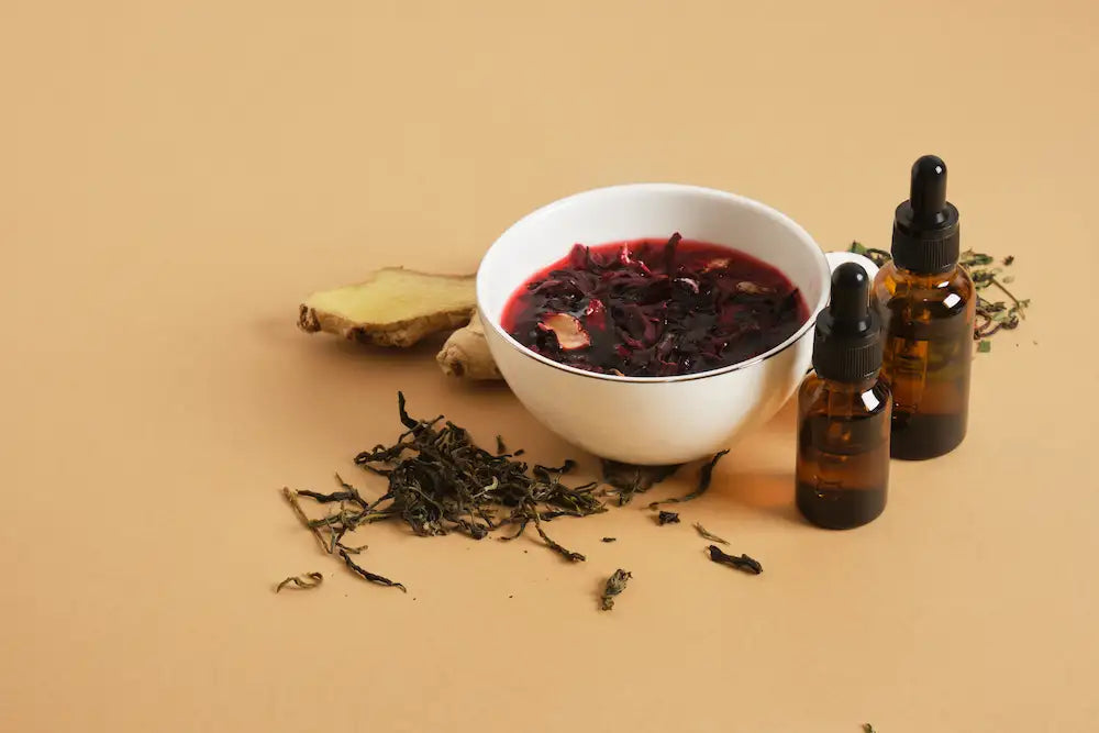 Infusion aux plantes et huiles essentielles naturelles pour favoriser le sommeil