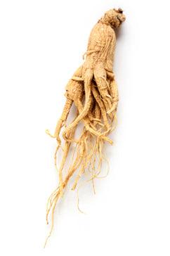 Ginseng en tranches, stimulant naturel.